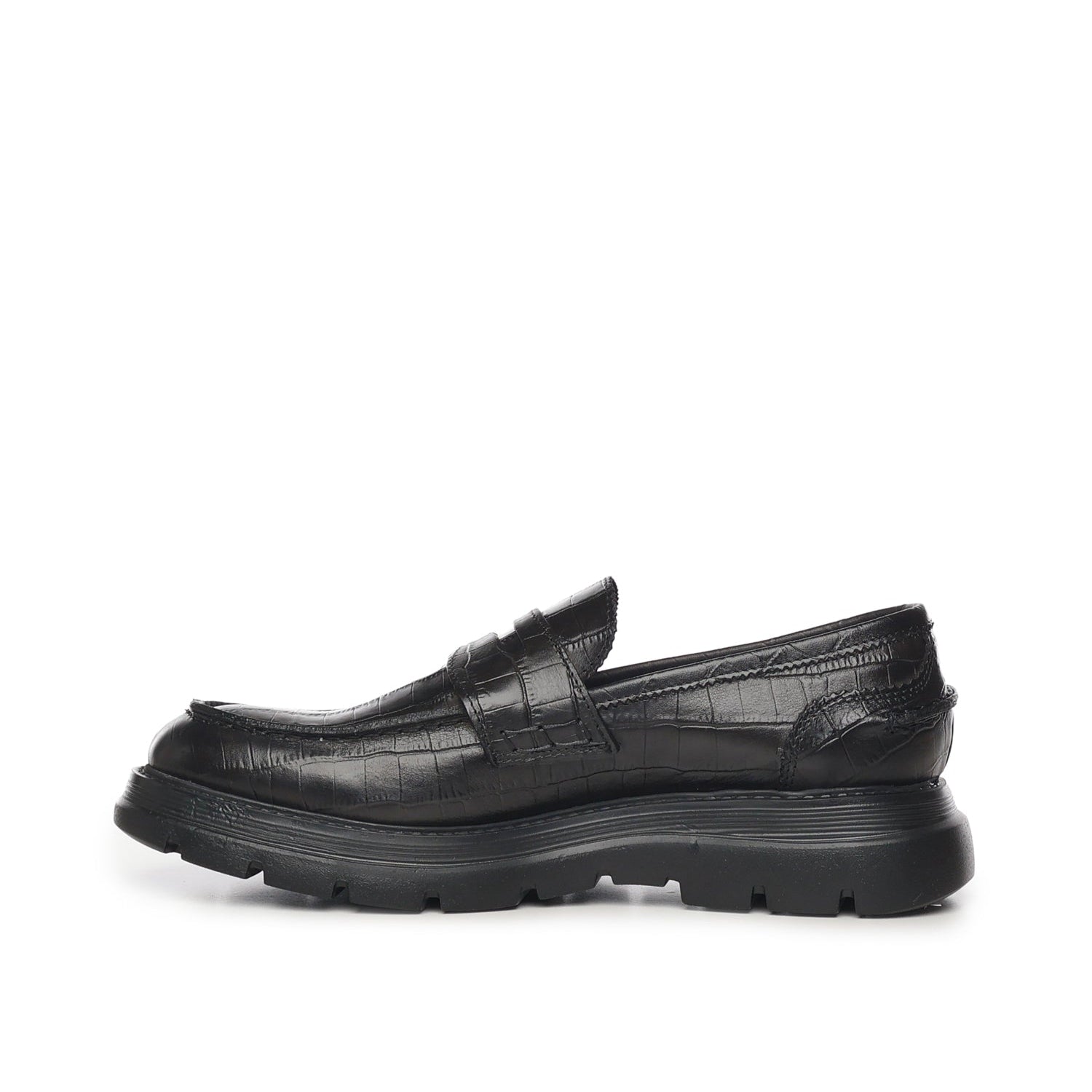 Bryan Mocassins | Black | Crocodile