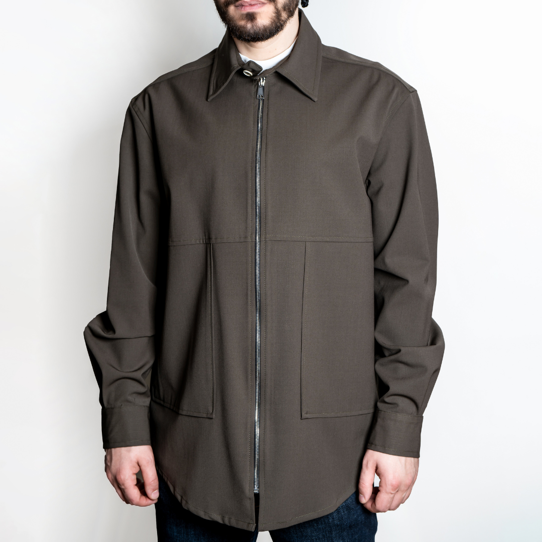 Magic Shirt With Zip | Green