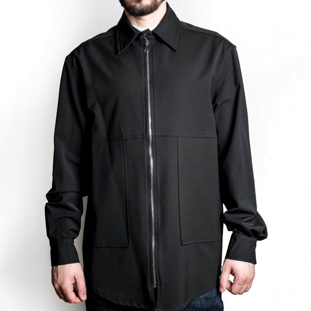 Magic Shirt With Zip | Black
