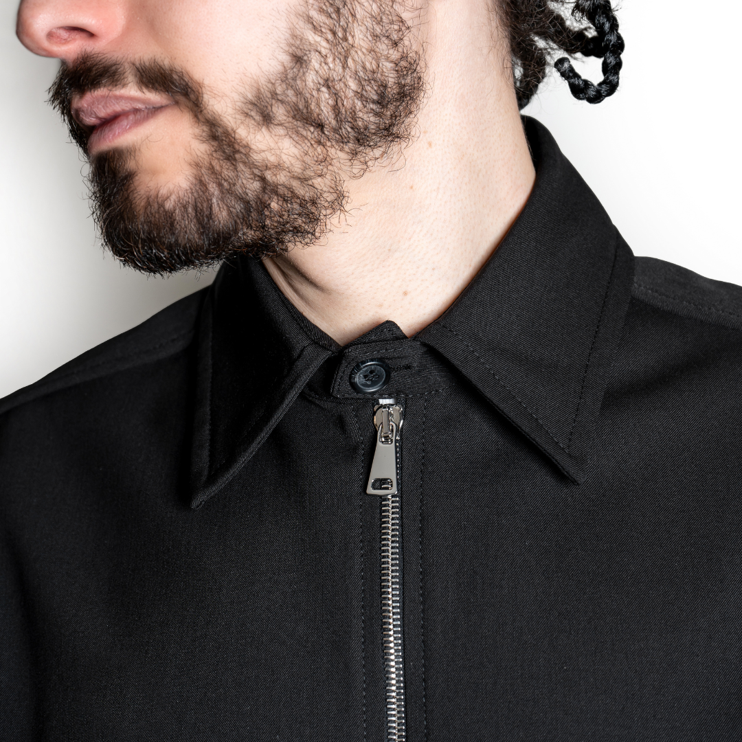 Magic Shirt With Zip | Black