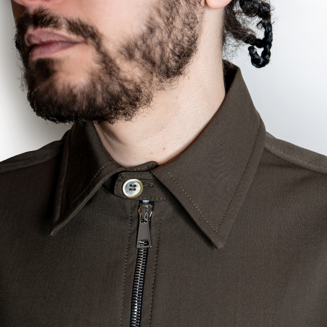 Magic Shirt With Zip | Green