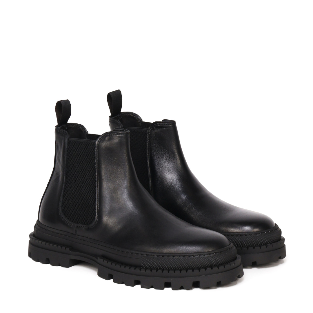 Cizme din piele Sergio | Negru | În Suede
