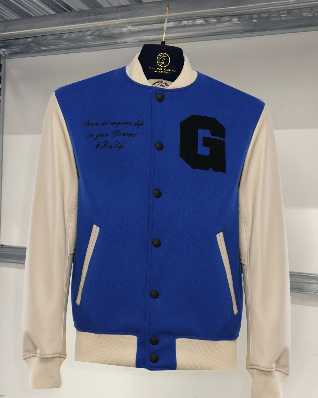 #Bosslife Varsity Jacket | Blue