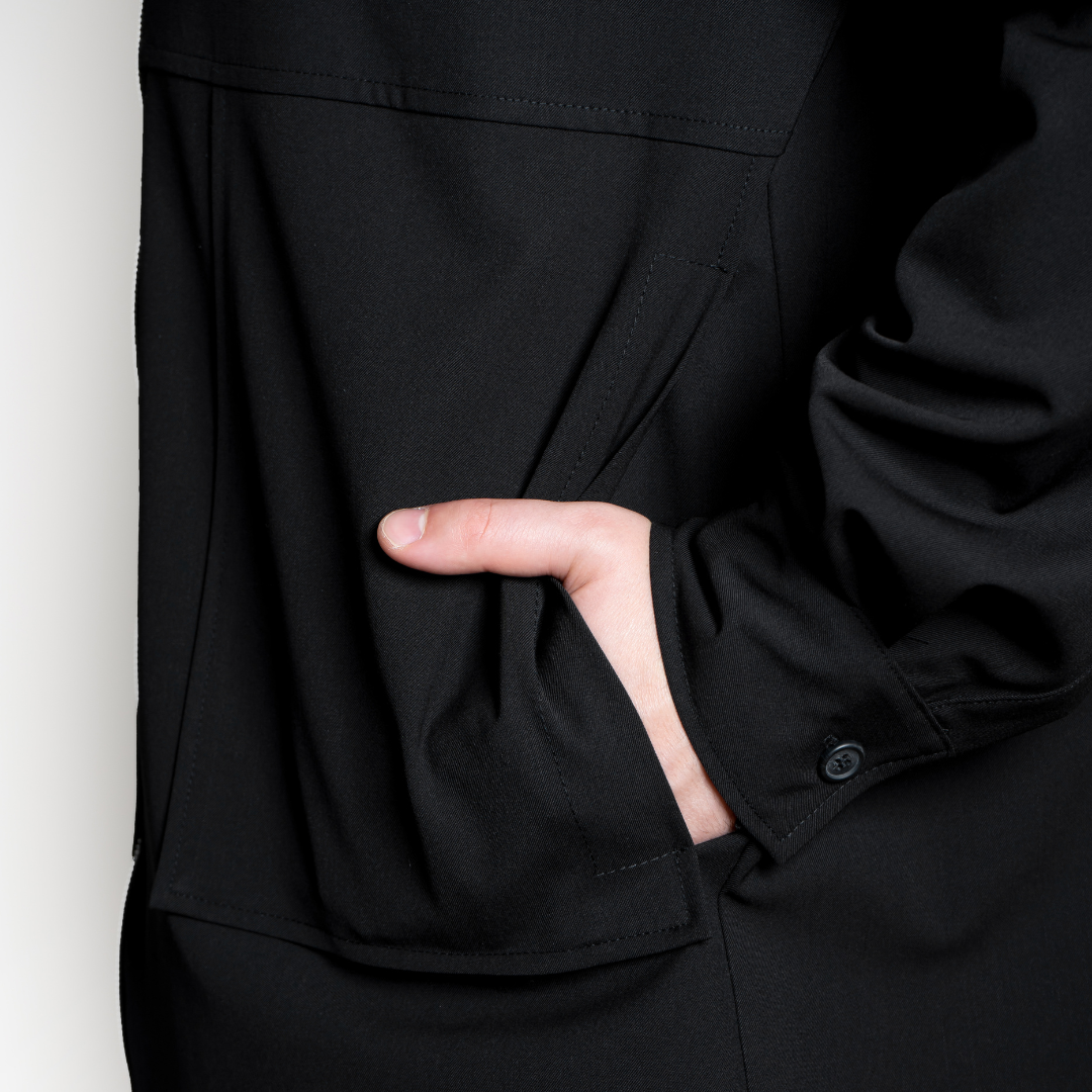 Magic Shirt With Zip | Black
