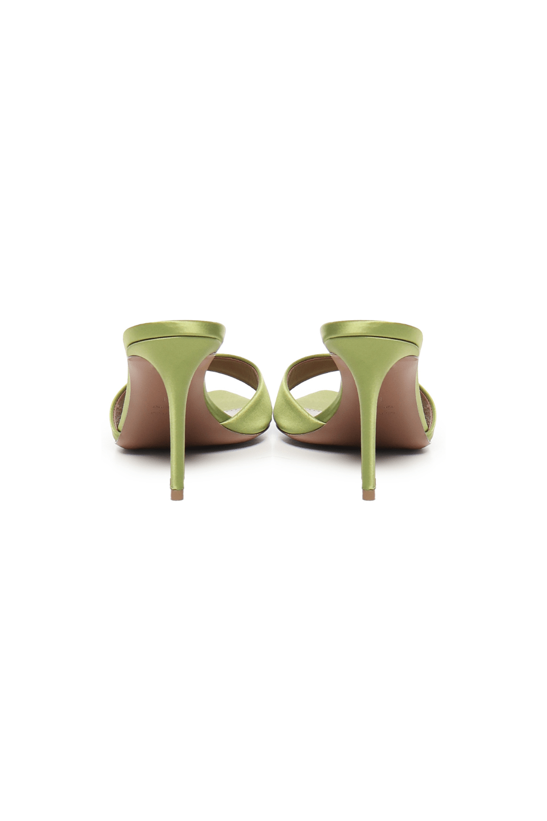 Alixia Sandal | In satin | Lime - Giuliano Galiano | Handcrafted Luxury Sneakers Made In Italy