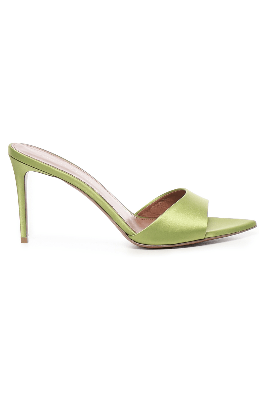 Alixia Sandal | In satin | Lime - Giuliano Galiano | Handcrafted Luxury Sneakers Made In Italy