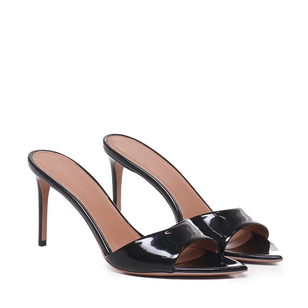 Alixia Sandal | Pelle | Black - Giuliano Galiano | Handcrafted Luxury Sneakers Made In Italy