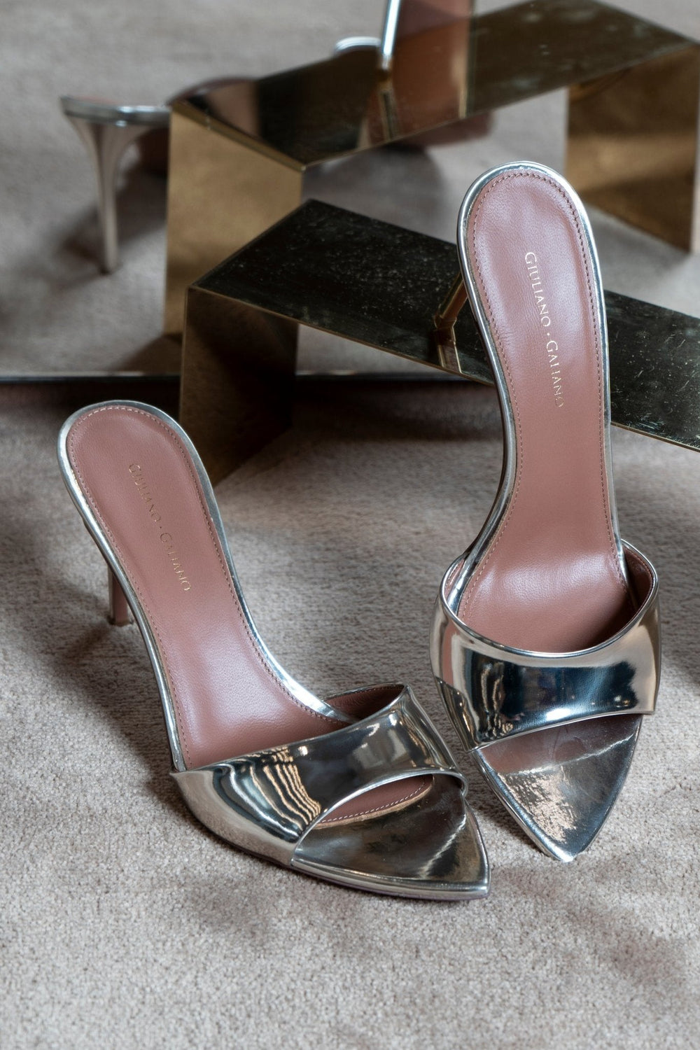 Alixia Sandal | Pelle | Platinum - Giuliano Galiano | Handcrafted Luxury Sneakers Made In Italy