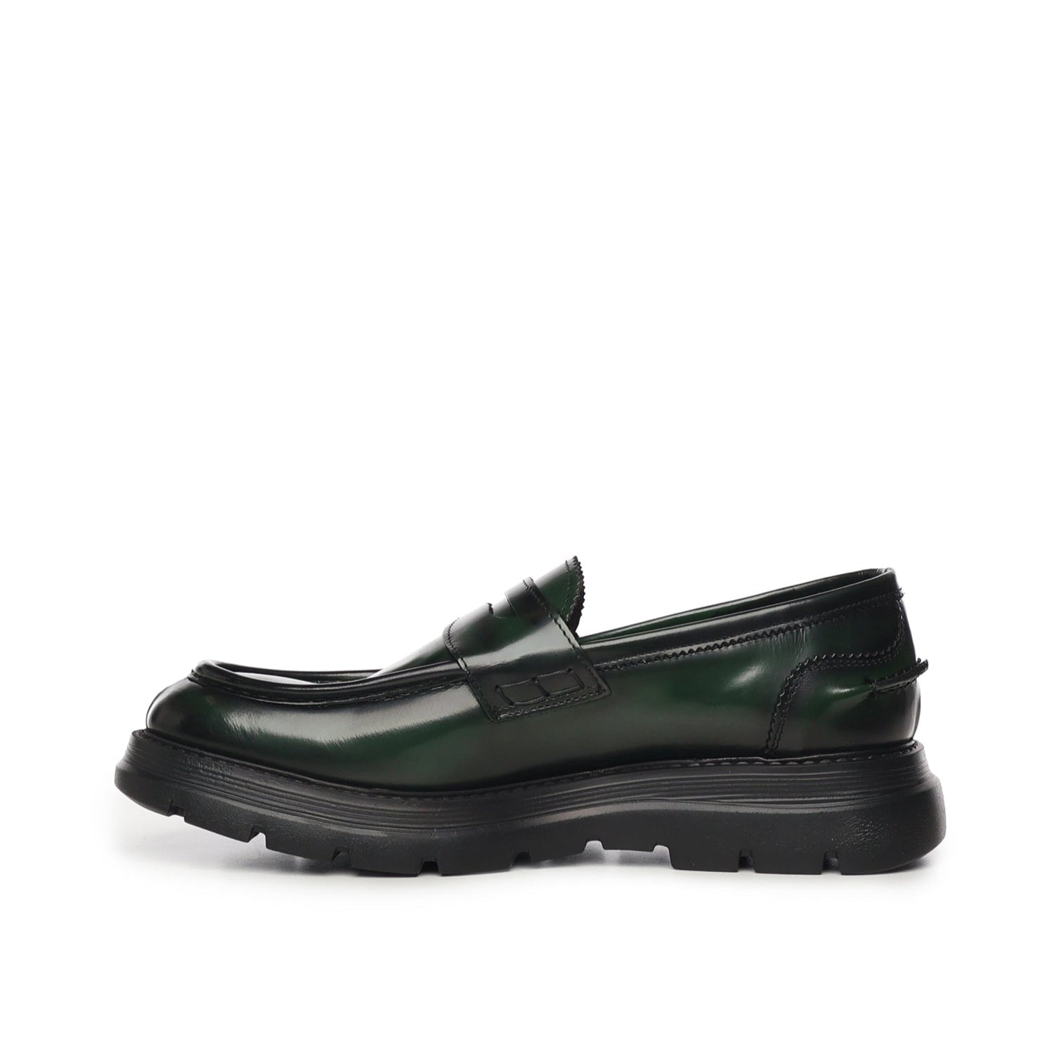 Bryan Mocassins | Forest Green | Leather - Giuliano Galiano | Handcrafted Luxury Sneakers Made In Italy
