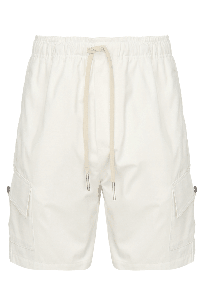 Cargo Shorts | White - Giuliano Galiano | Handcrafted Luxury Sneakers Made In Italy