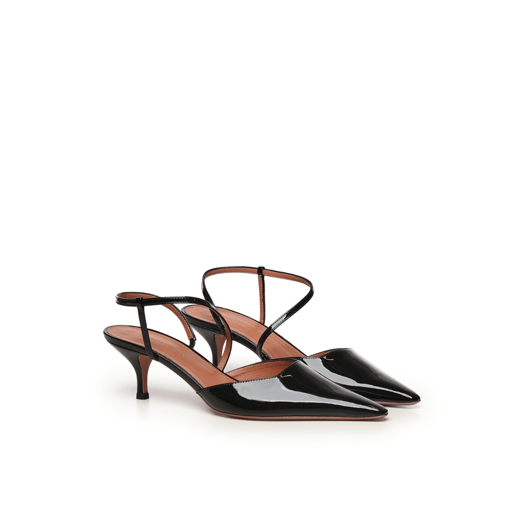 Demi Sandal | Pelle | Black - Giuliano Galiano | Handcrafted Luxury Sneakers Made In Italy