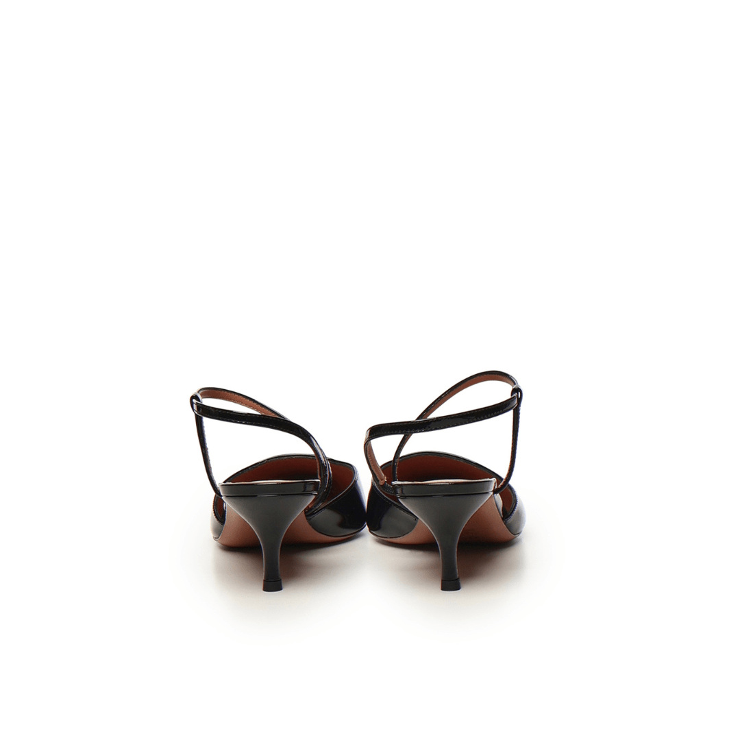 Demi Sandal | Pelle | Black - Giuliano Galiano | Handcrafted Luxury Sneakers Made In Italy