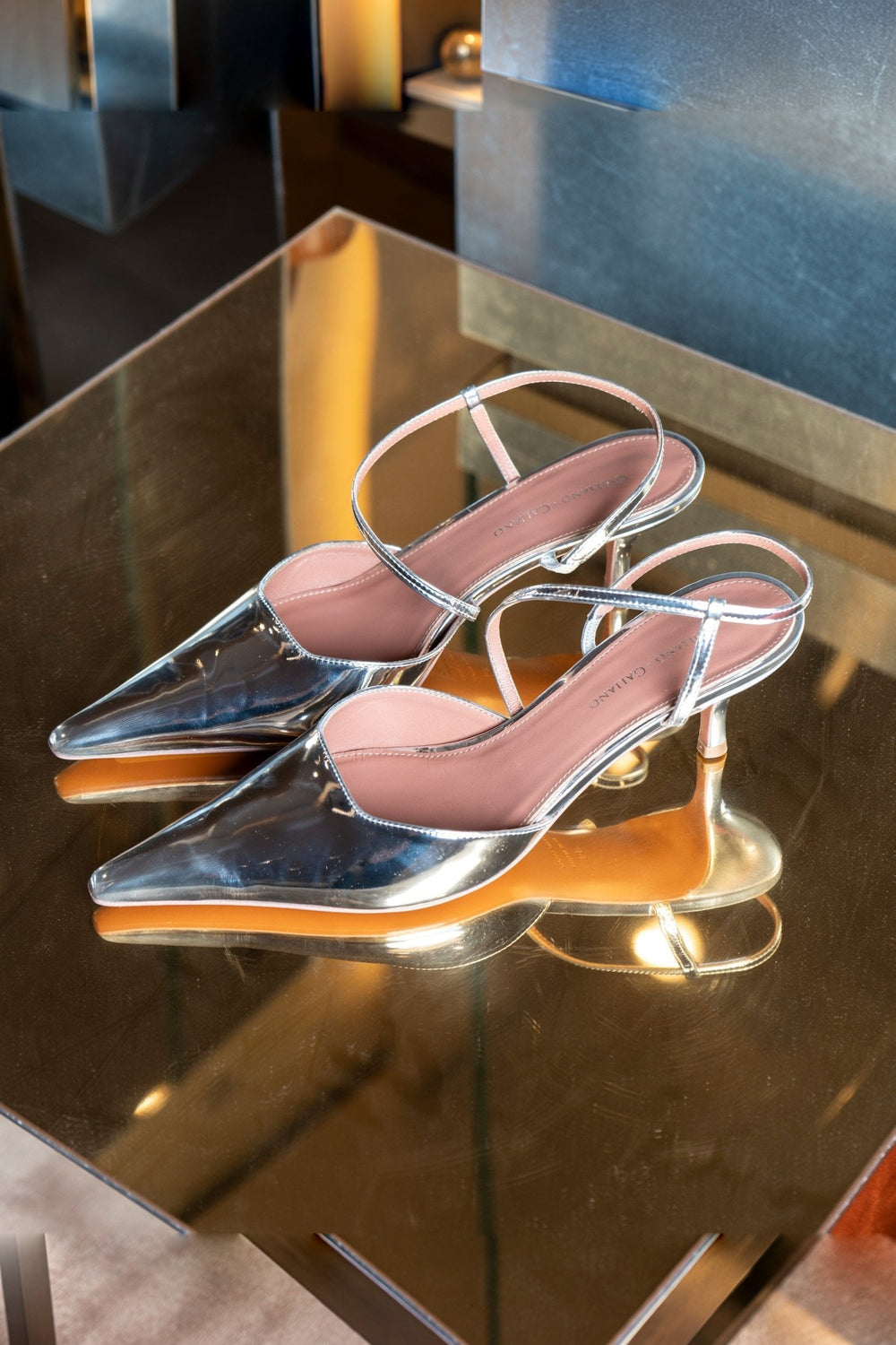 Demi Sandal | Pelle | Silver - Giuliano Galiano | Handcrafted Luxury Sneakers Made In Italy
