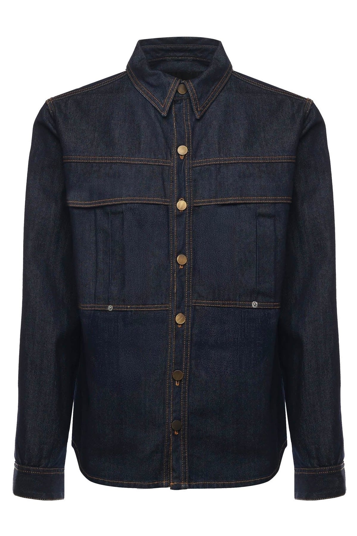 Denim shirt | Midnight Blue - Giuliano Galiano | Handcrafted Luxury Sneakers Made In Italy