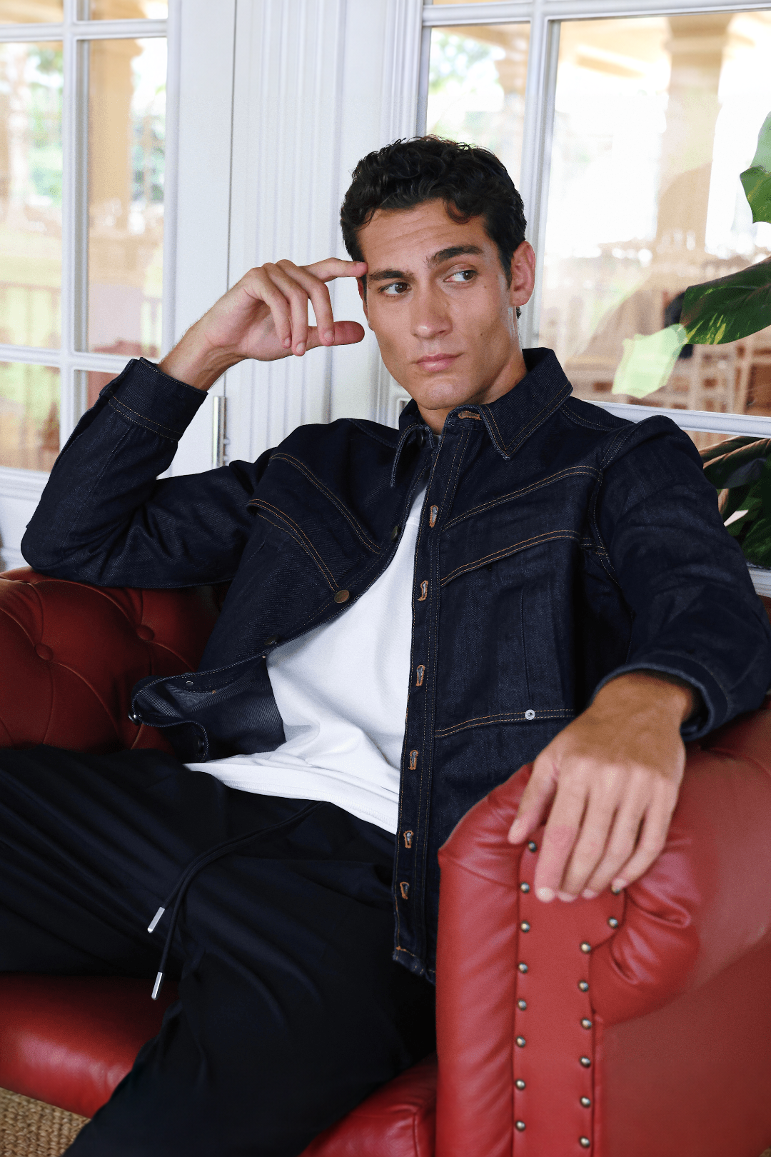 Denim shirt | Midnight Blue - Giuliano Galiano | Handcrafted Luxury Sneakers Made In Italy