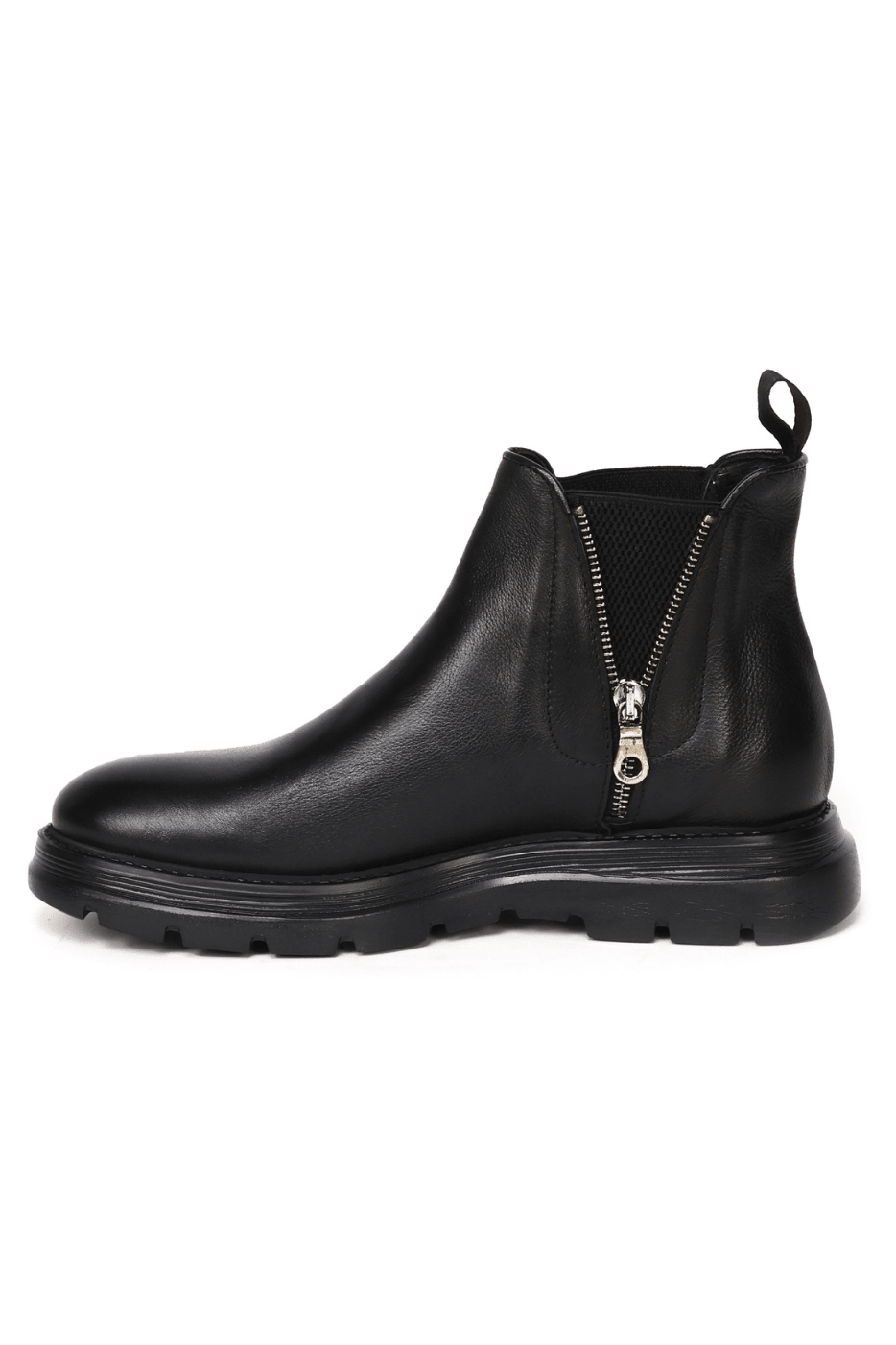 Diamond Bufalo Ankle Boots | Black | Leather - Giuliano Galiano | Handcrafted Luxury Sneakers Made In Italy