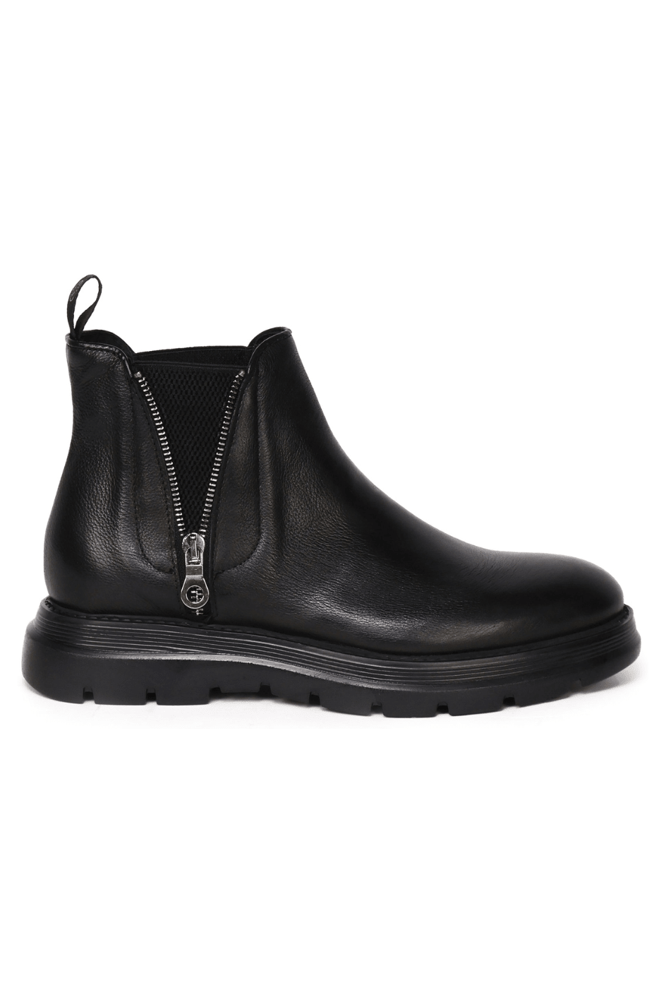 Diamond Bufalo Ankle Boots | Black | Leather - Giuliano Galiano | Handcrafted Luxury Sneakers Made In Italy