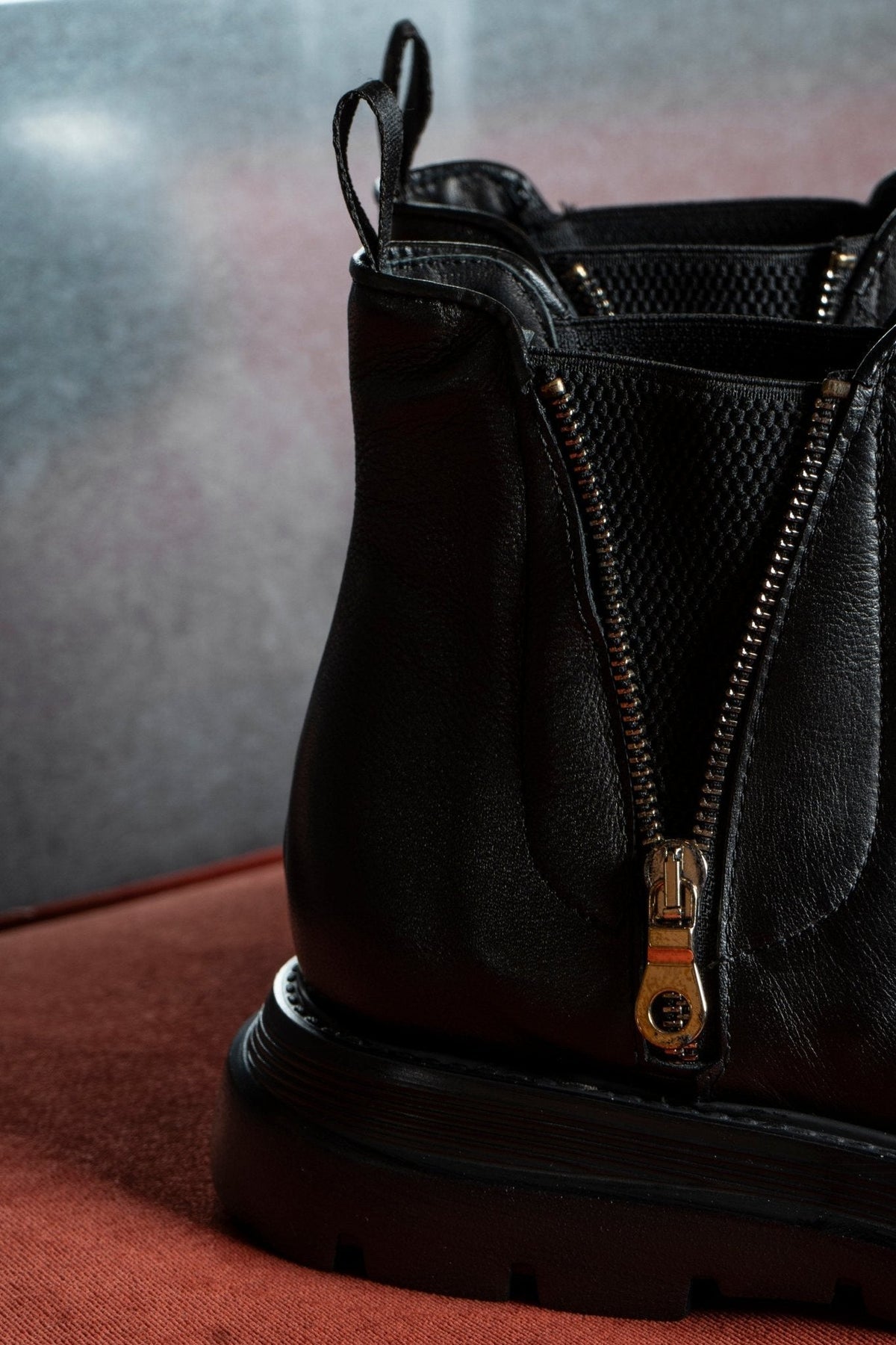 Diamond Bufalo Ankle Boots | Black | Leather - Giuliano Galiano | Handcrafted Luxury Sneakers Made In Italy