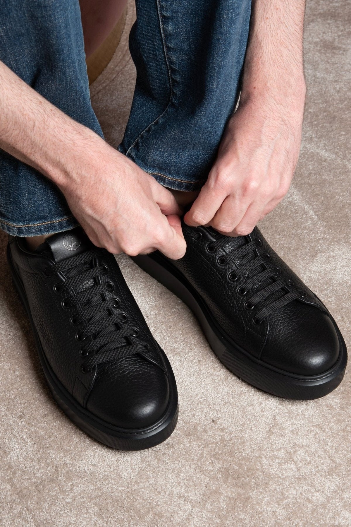 Fire | Total Black - Giuliano Galiano | Handcrafted Luxury Sneakers Made In Italy