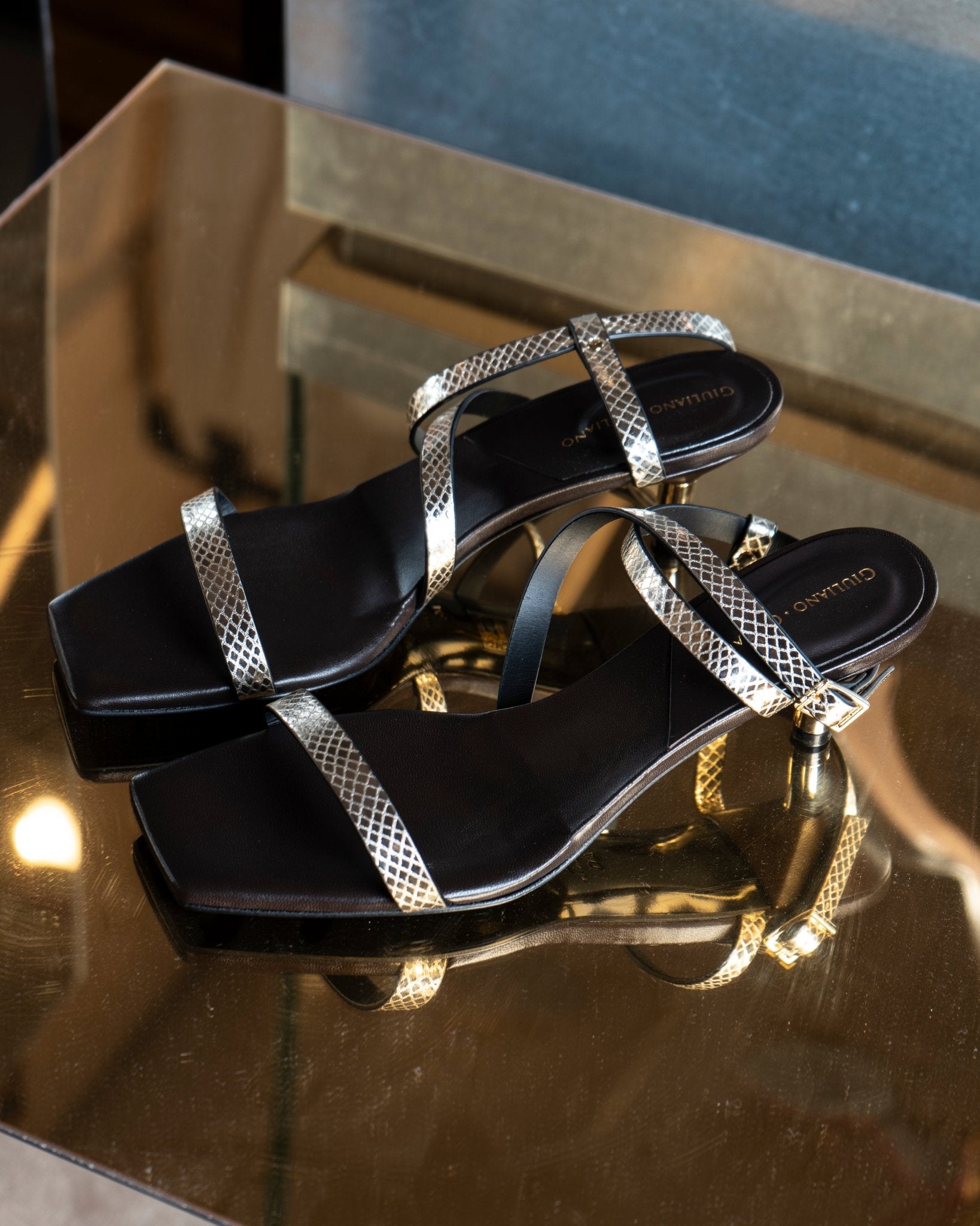 Giovy Sandals | Gold - Giuliano Galiano | Handcrafted Luxury Sneakers Made In Italy
