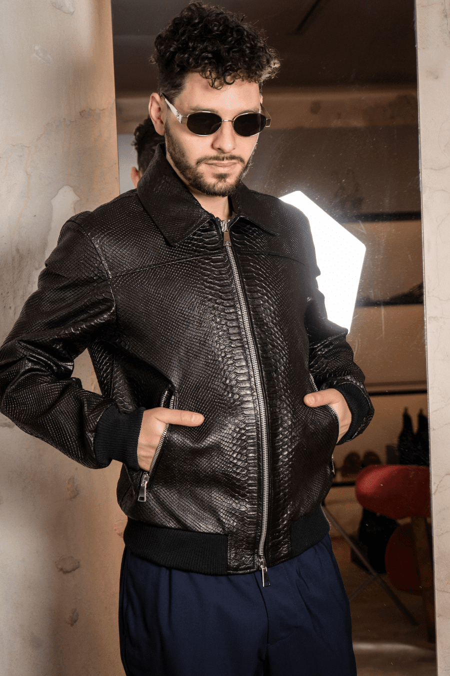 Goodfellas Jacket Python - Giuliano Galiano | Handcrafted Luxury Sneakers Made In Italy