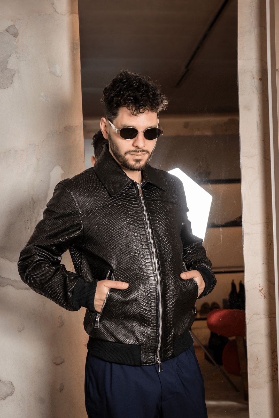 Goodfellas Jacket Python - Giuliano Galiano | Handcrafted Luxury Sneakers Made In Italy