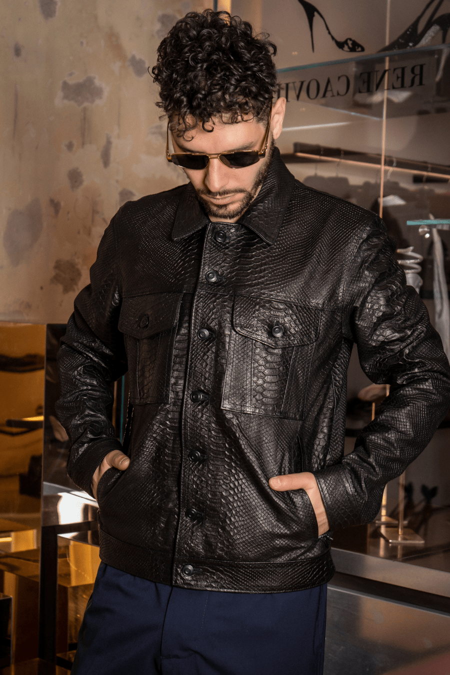 Julius Caesar leather jacket - Giuliano Galiano | Handcrafted Luxury Sneakers Made In Italy