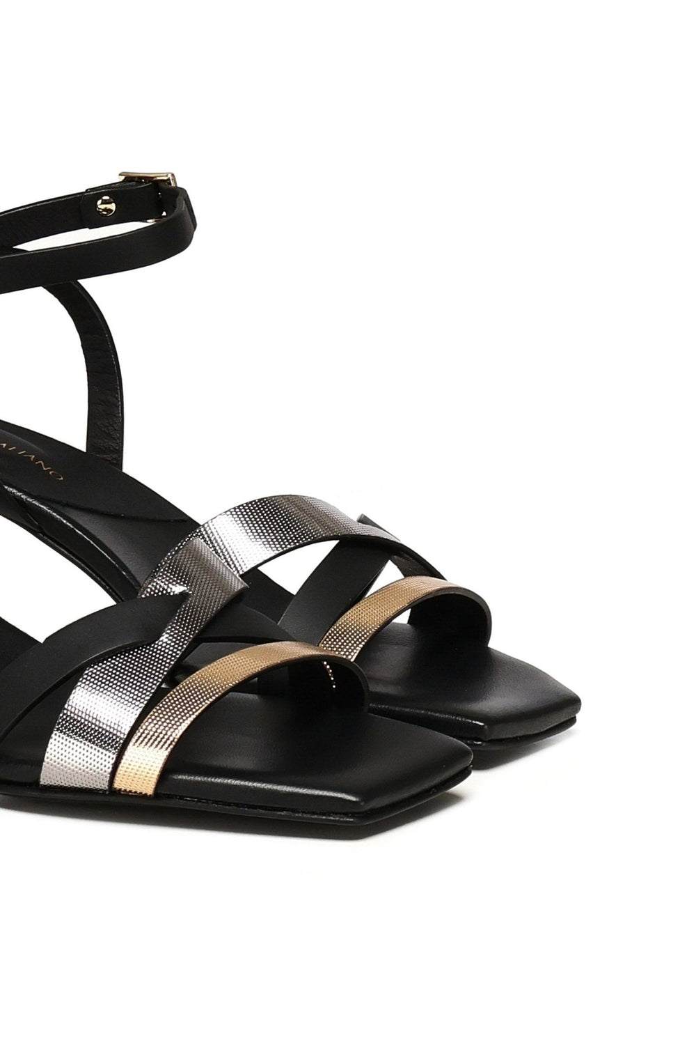 Lauren Sandals | Black - Giuliano Galiano | Handcrafted Luxury Sneakers Made In Italy