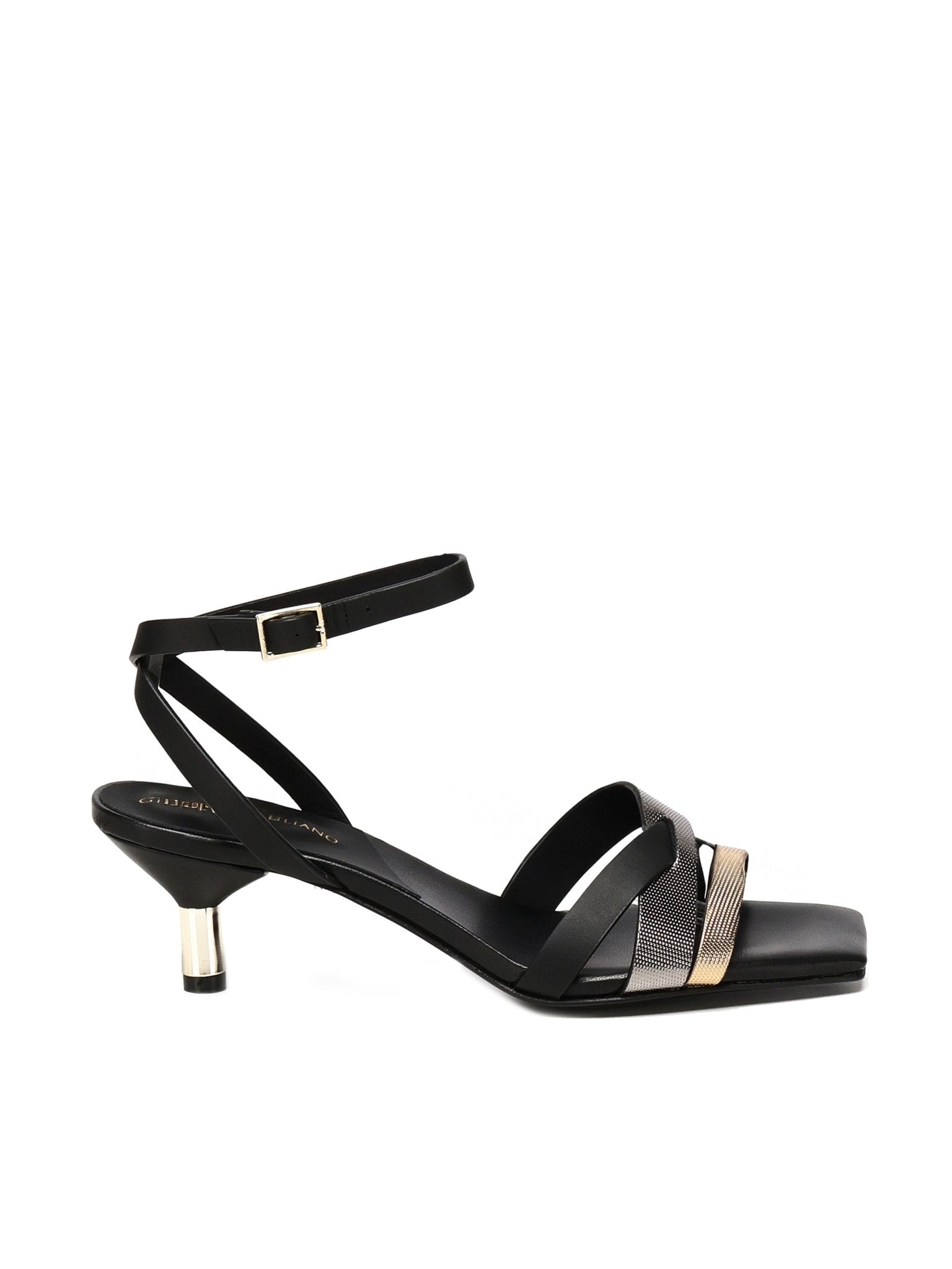 Lauren Sandals | Black - Giuliano Galiano | Handcrafted Luxury Sneakers Made In Italy