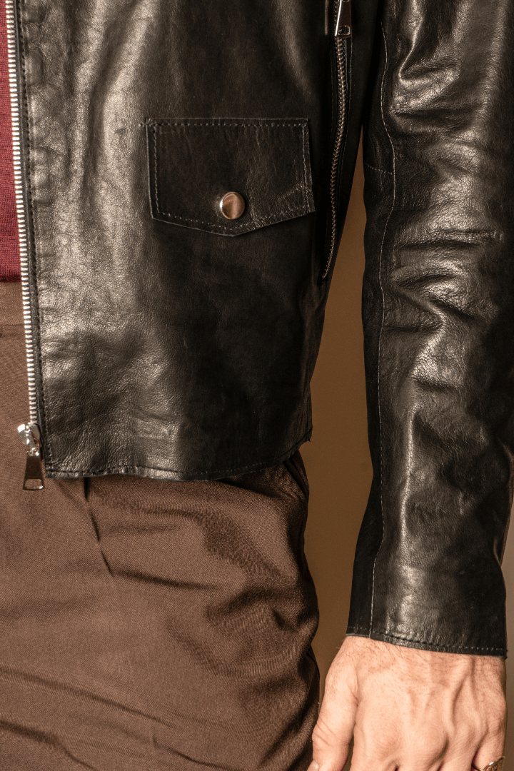 Leather Jacket - Giuliano Galiano | Handcrafted Luxury Sneakers Made In Italy