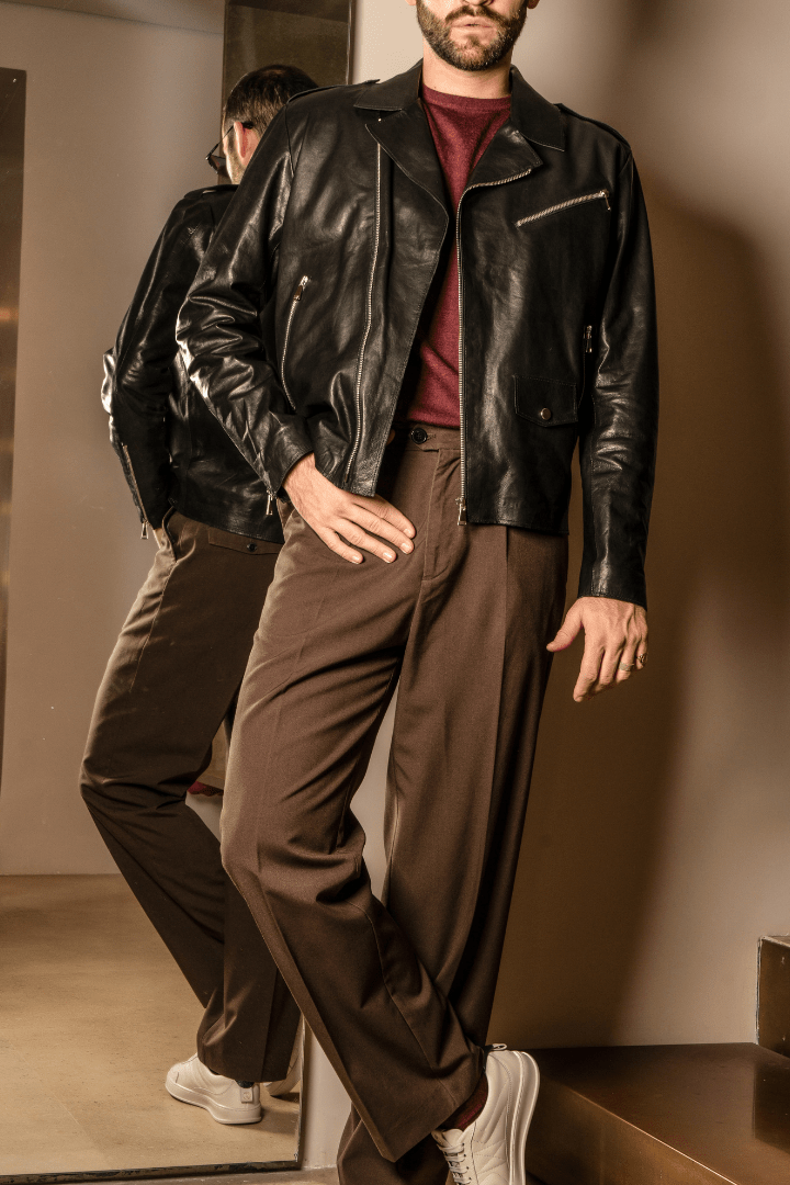 Leather Jacket - Giuliano Galiano | Handcrafted Luxury Sneakers Made In Italy
