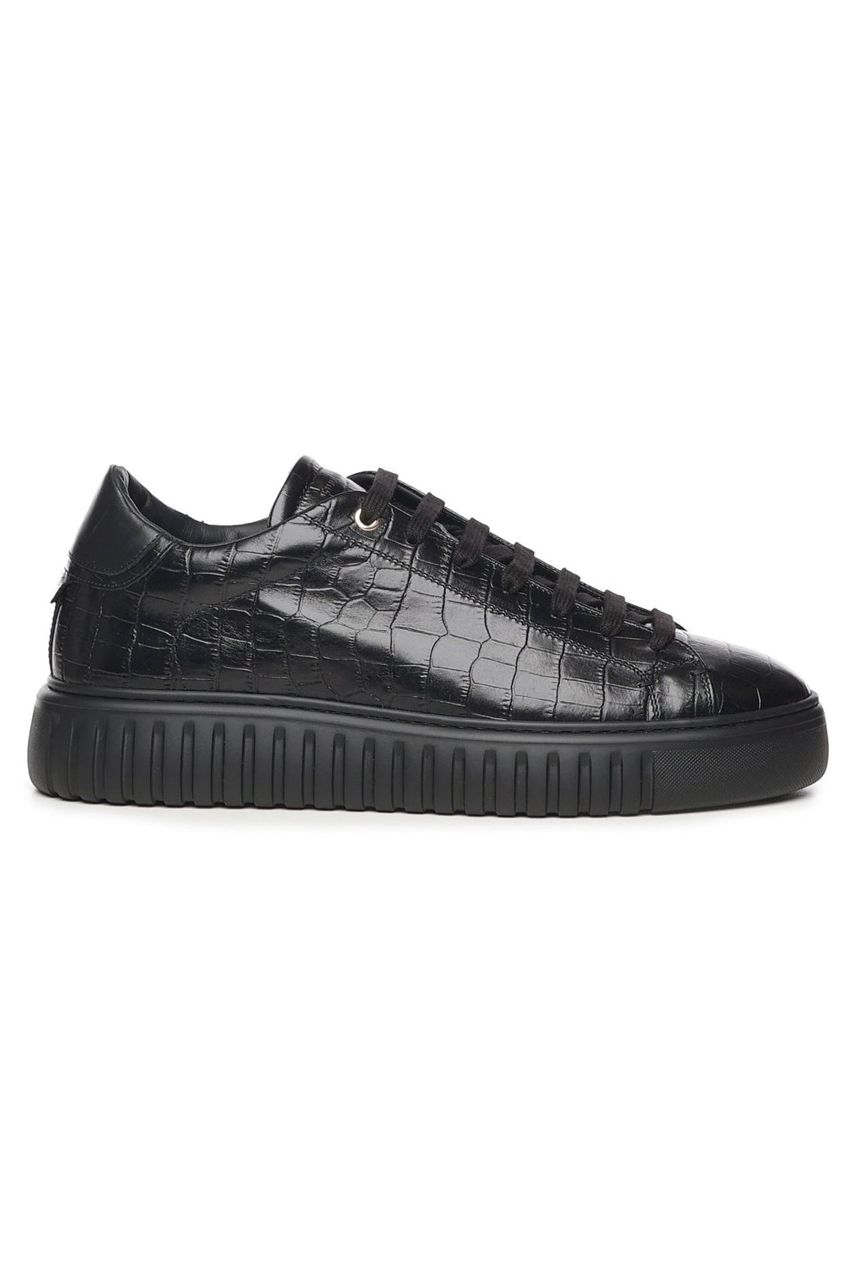 Mars | Crock leather | Black - Giuliano Galiano | Handcrafted Luxury Sneakers Made In Italy