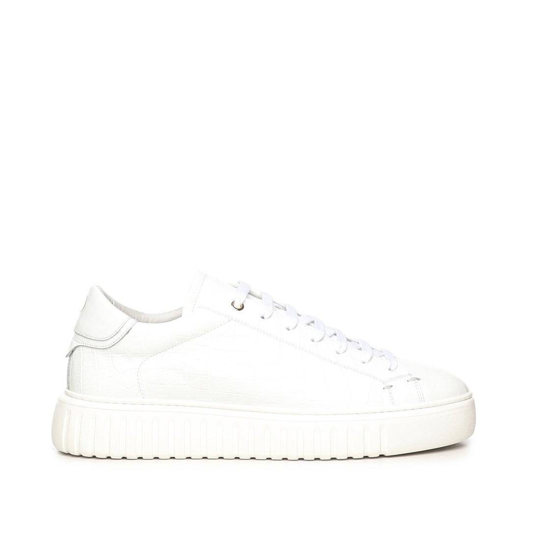 Mars | Crock Leather | White - Giuliano Galiano | Handcrafted Luxury Sneakers Made In Italy