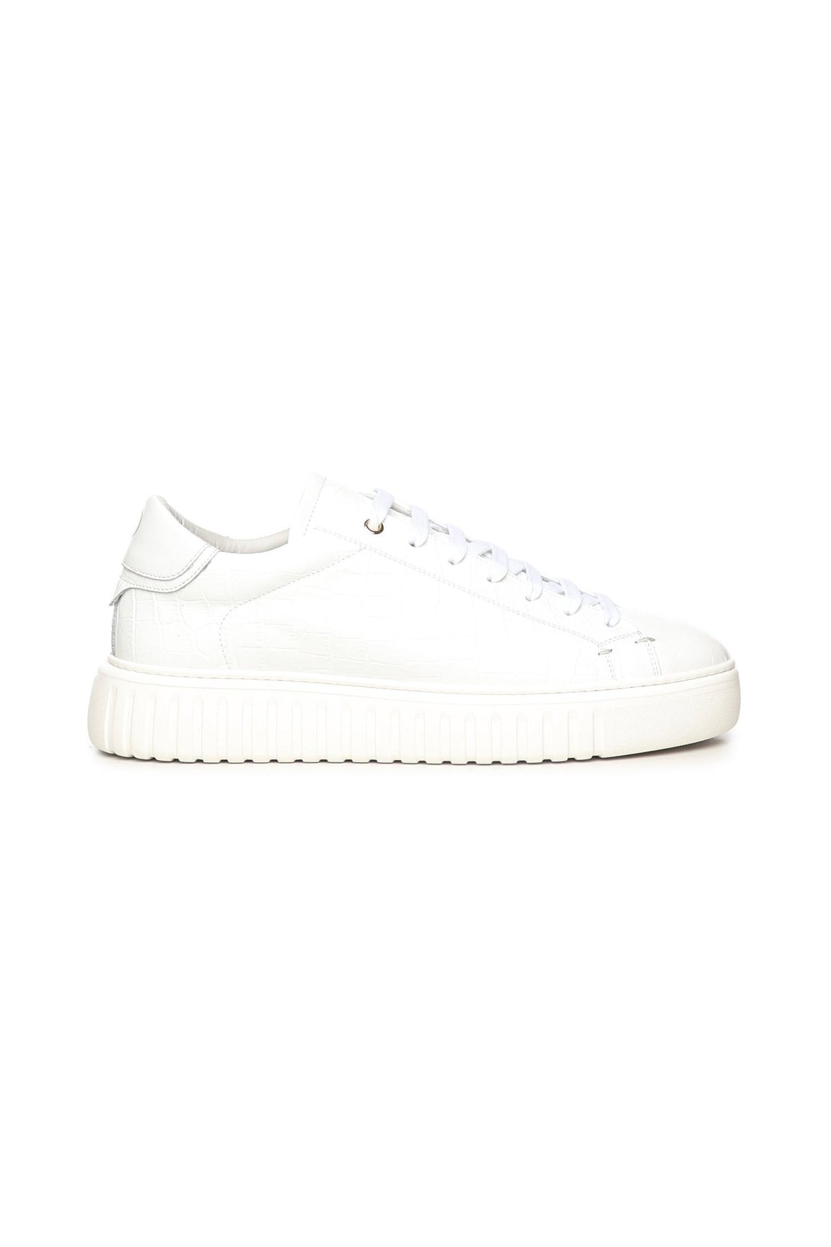 Mars | Crock Leather | White - Giuliano Galiano | Handcrafted Luxury Sneakers Made In Italy