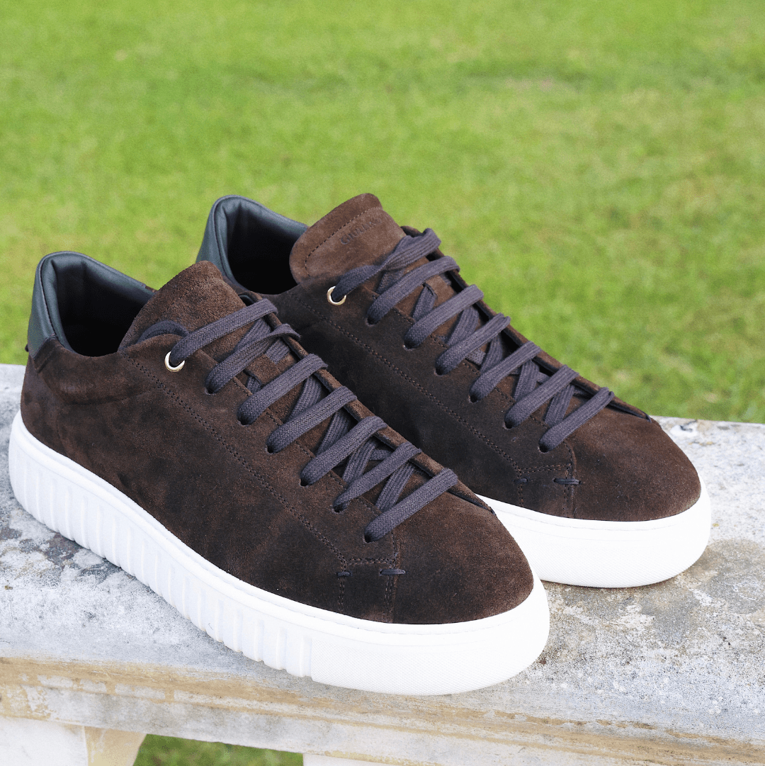 Mars | Suede | Dark Brown - Giuliano Galiano | Handcrafted Luxury Sneakers Made In Italy