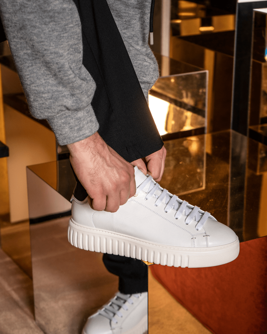 Mars | White/Black - Giuliano Galiano | Handcrafted Luxury Sneakers Made In Italy