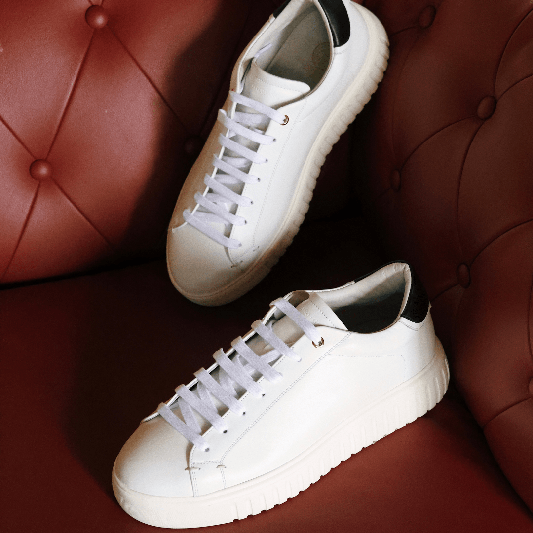 Mars | White/Black - Giuliano Galiano | Handcrafted Luxury Sneakers Made In Italy