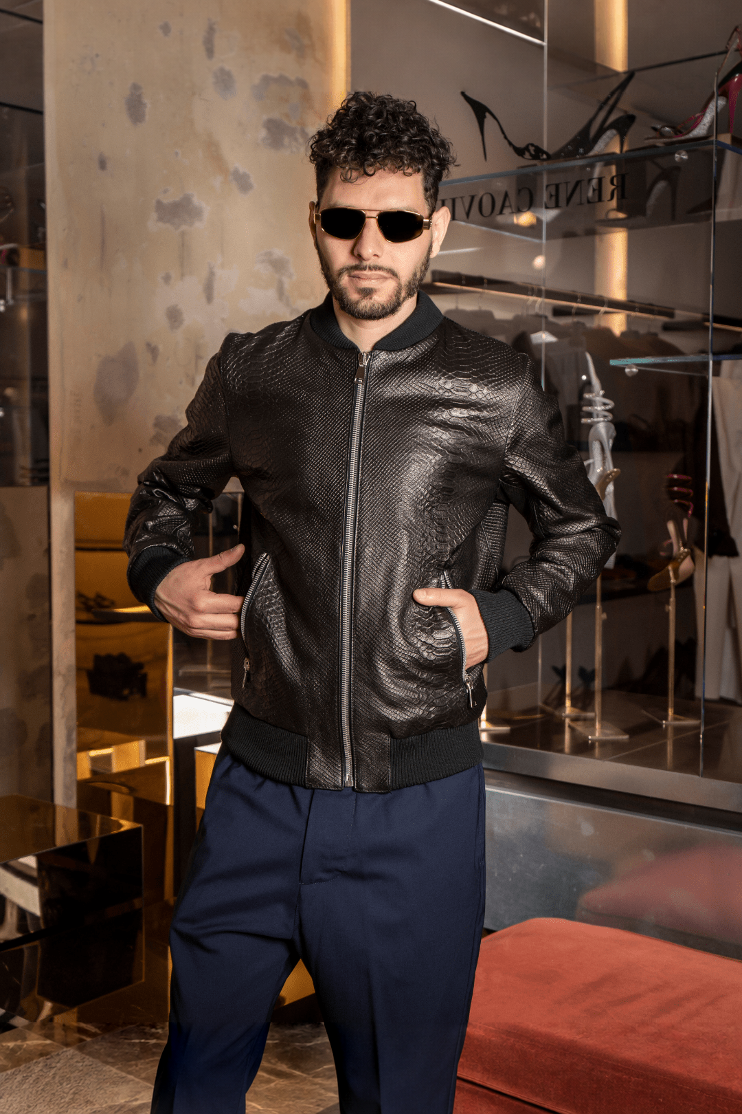 Miami Vice Bomber Python - Giuliano Galiano | Handcrafted Luxury Sneakers Made In Italy