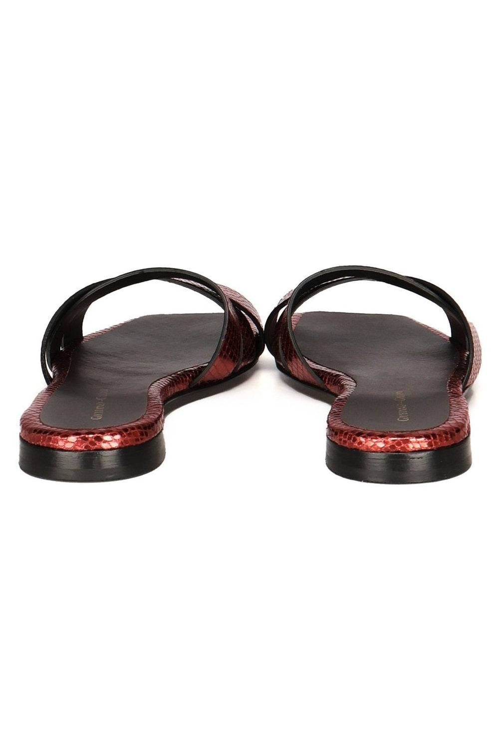 Miryam Flat Sandals | Bordeaux - Giuliano Galiano | Handcrafted Luxury Sneakers Made In Italy