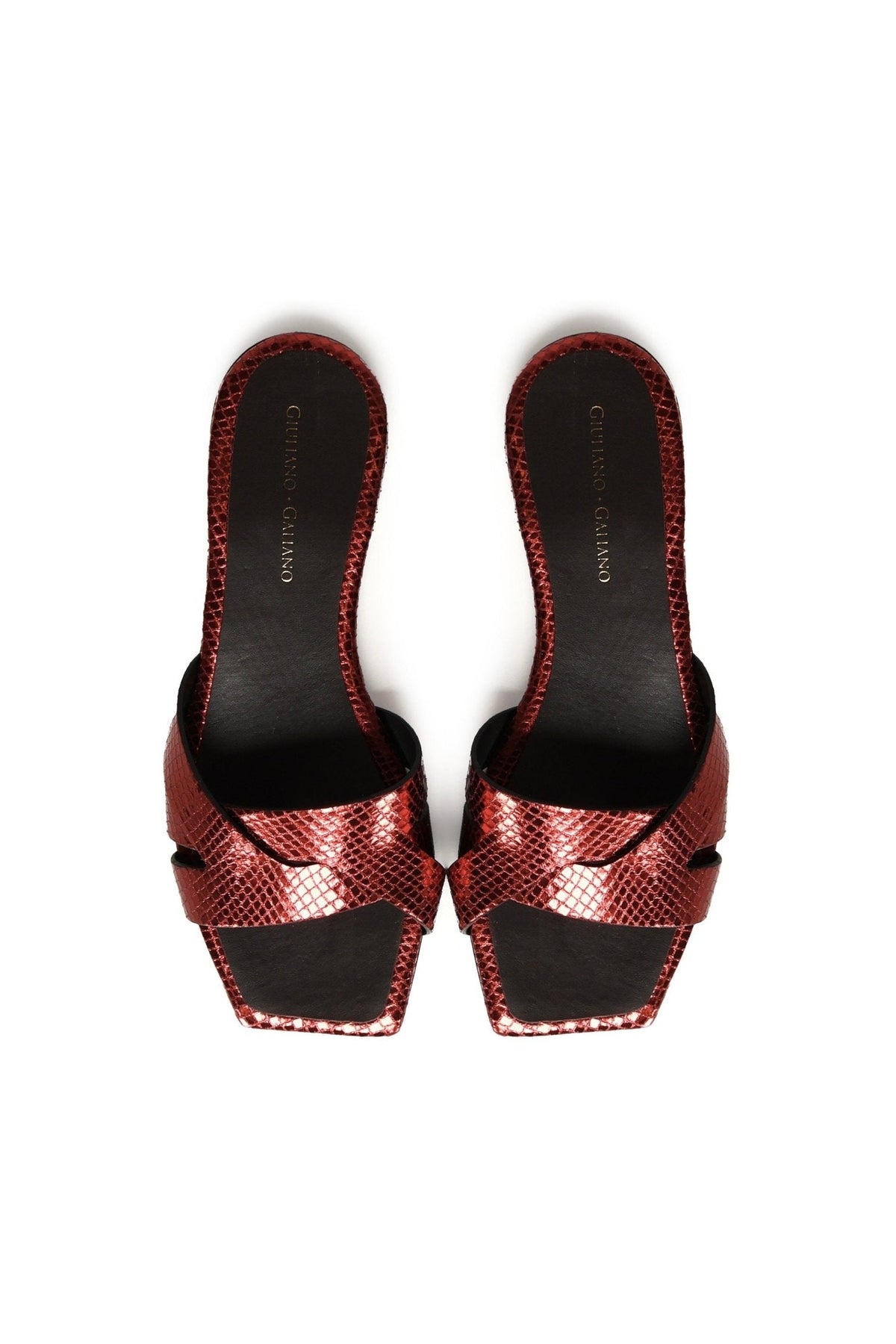 Miryam Flat Sandals | Bordeaux - Giuliano Galiano | Handcrafted Luxury Sneakers Made In Italy