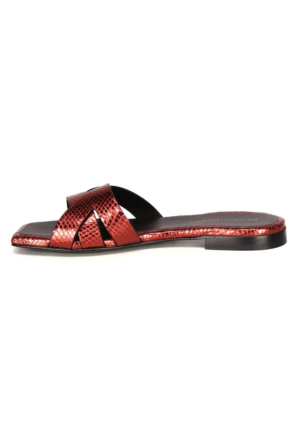 Miryam Flat Sandals | Bordeaux - Giuliano Galiano | Handcrafted Luxury Sneakers Made In Italy