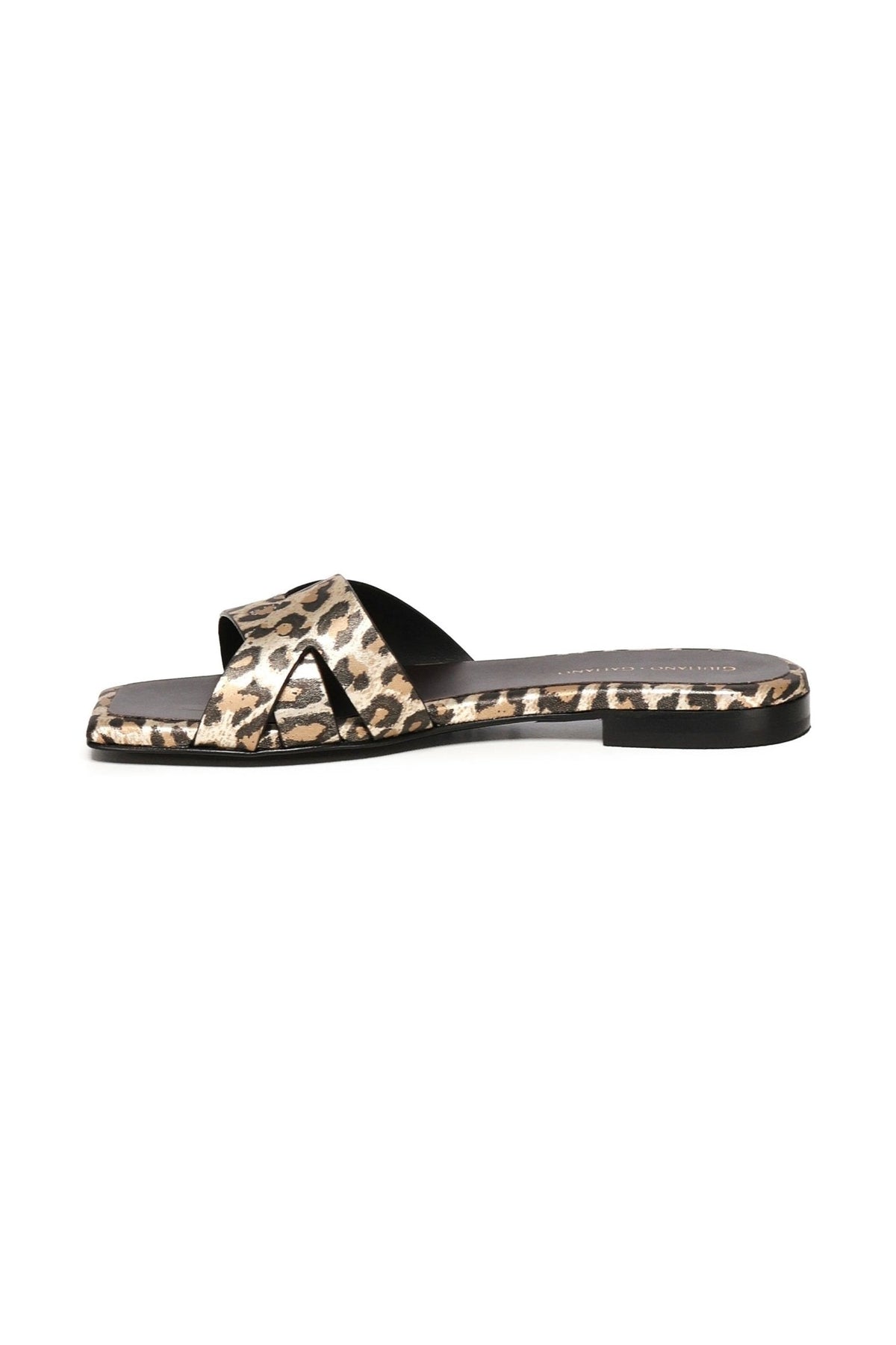 Miryam Flat Sandals | Leopard - Giuliano Galiano | Handcrafted Luxury Sneakers Made In Italy