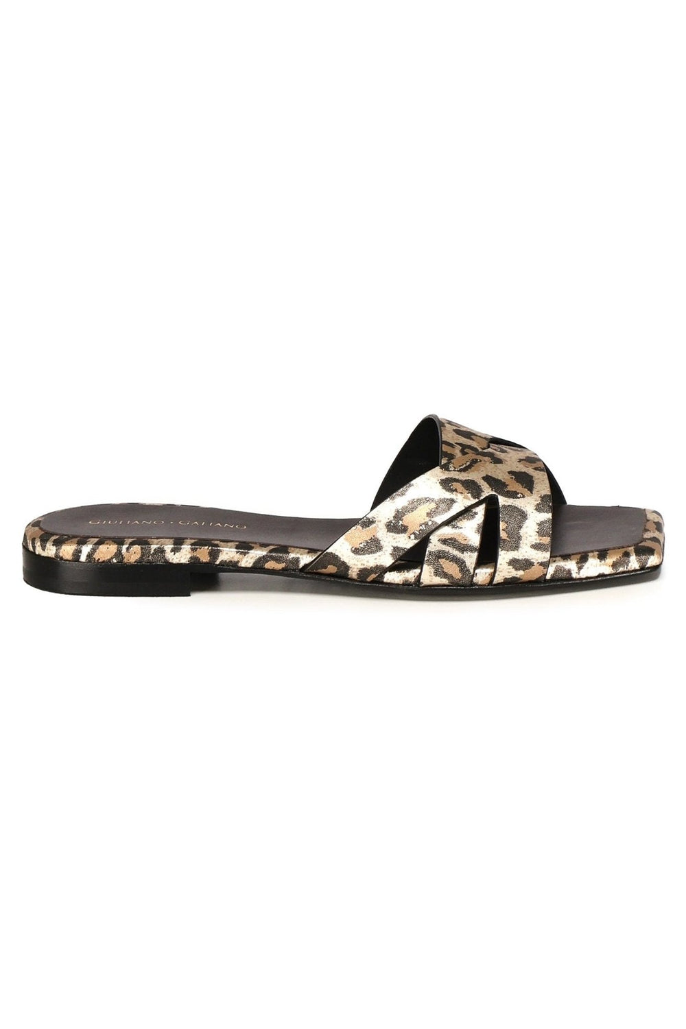 Miryam Flat Sandals | Leopard - Giuliano Galiano | Handcrafted Luxury Sneakers Made In Italy