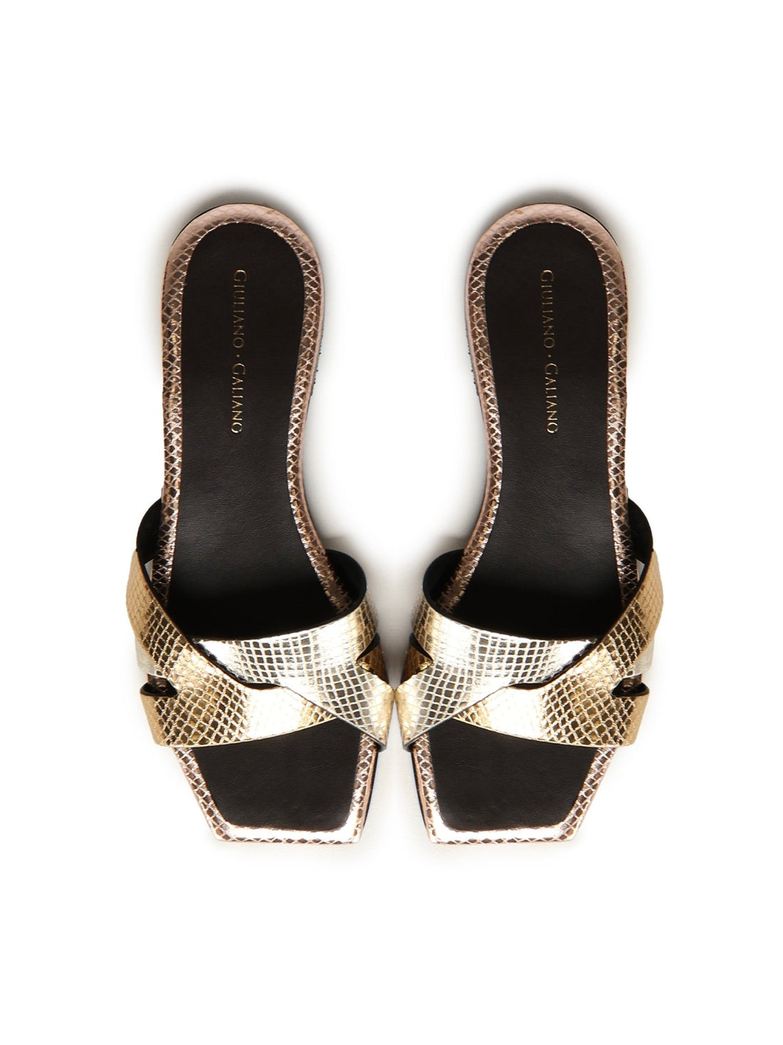 Miryam Flat Sandals | Platinum - Giuliano Galiano | Handcrafted Luxury Sneakers Made In Italy