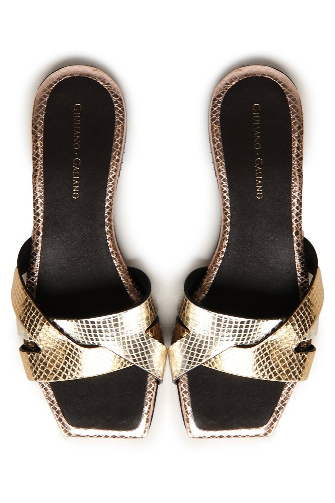 Miryam Flat Sandals | Platinum - Giuliano Galiano | Handcrafted Luxury Sneakers Made In Italy