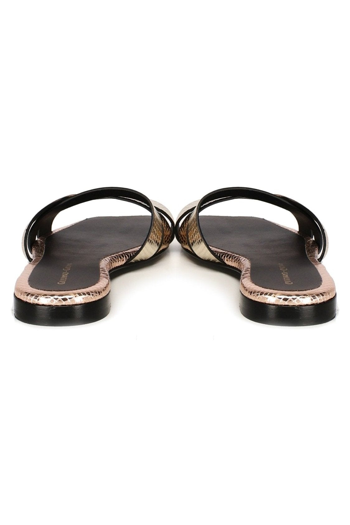 Miryam Flat Sandals | Platinum - Giuliano Galiano | Handcrafted Luxury Sneakers Made In Italy