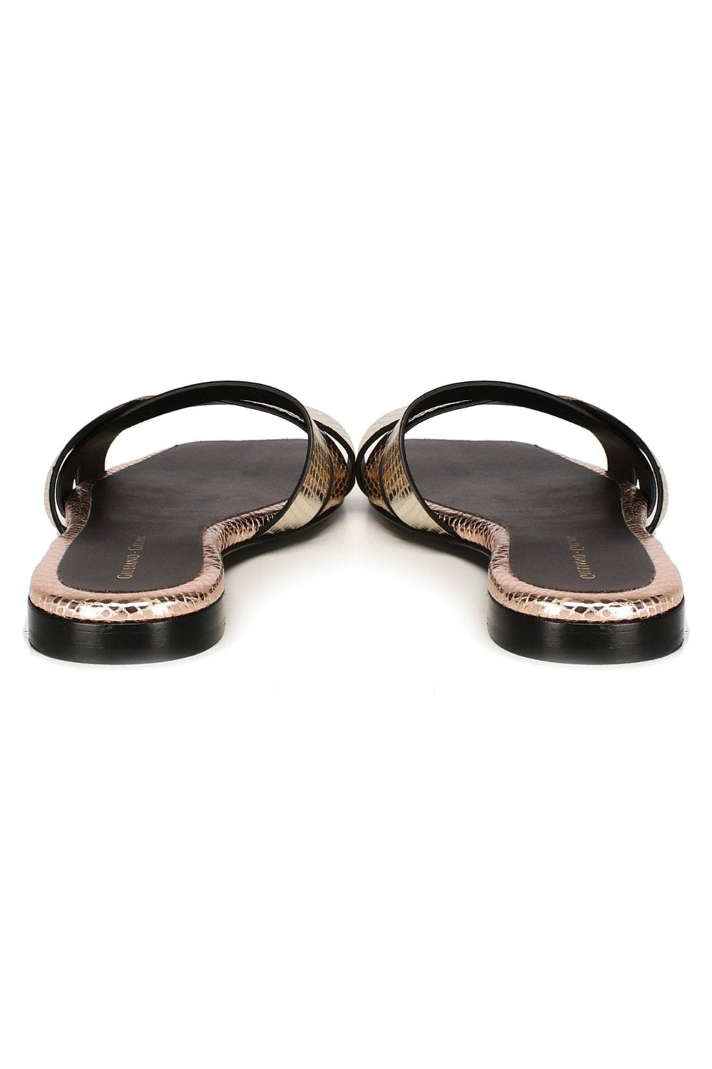 Miryam Flat Sandals | Platinum - Giuliano Galiano | Handcrafted Luxury Sneakers Made In Italy