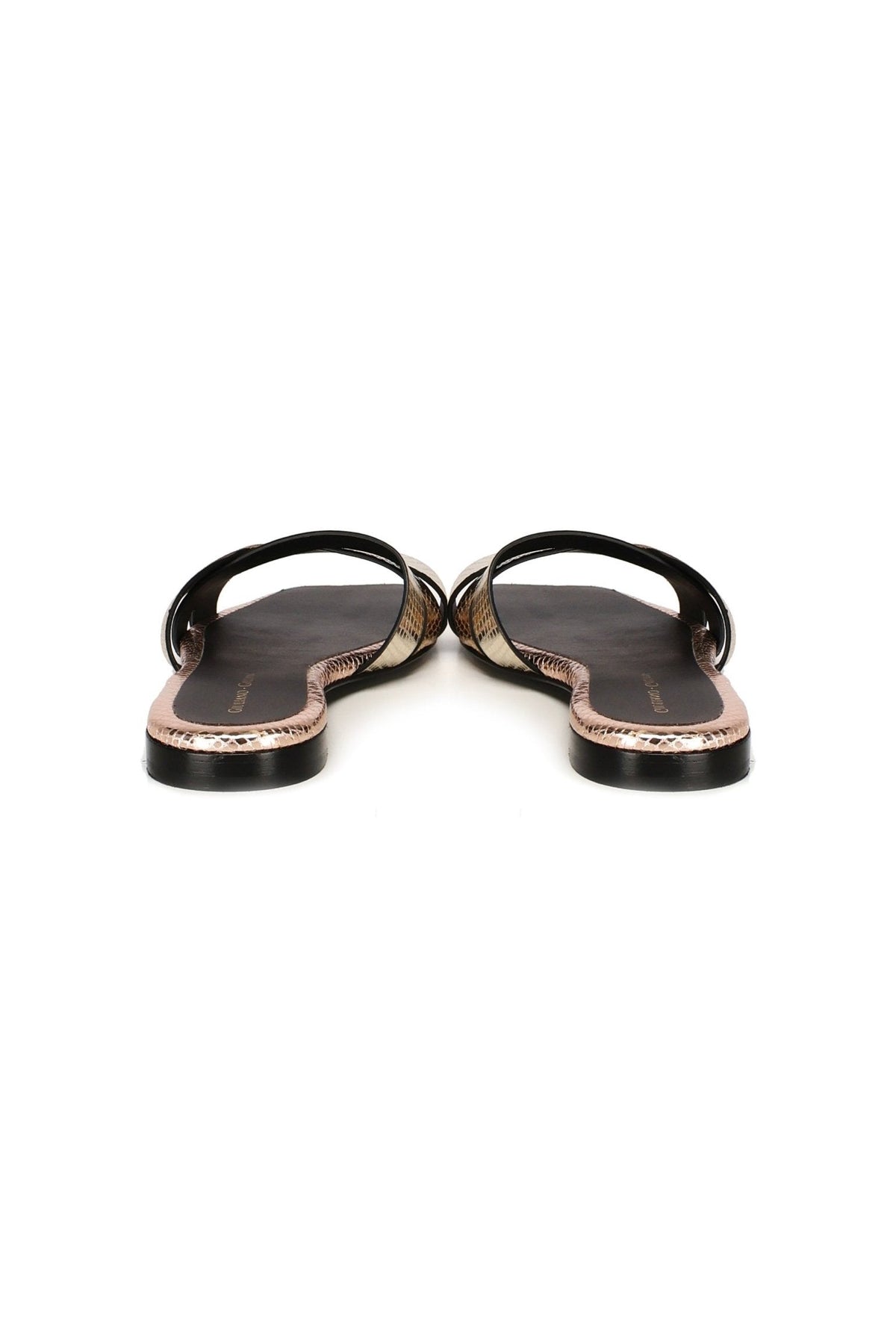 Miryam Flat Sandals | Platinum - Giuliano Galiano | Handcrafted Luxury Sneakers Made In Italy