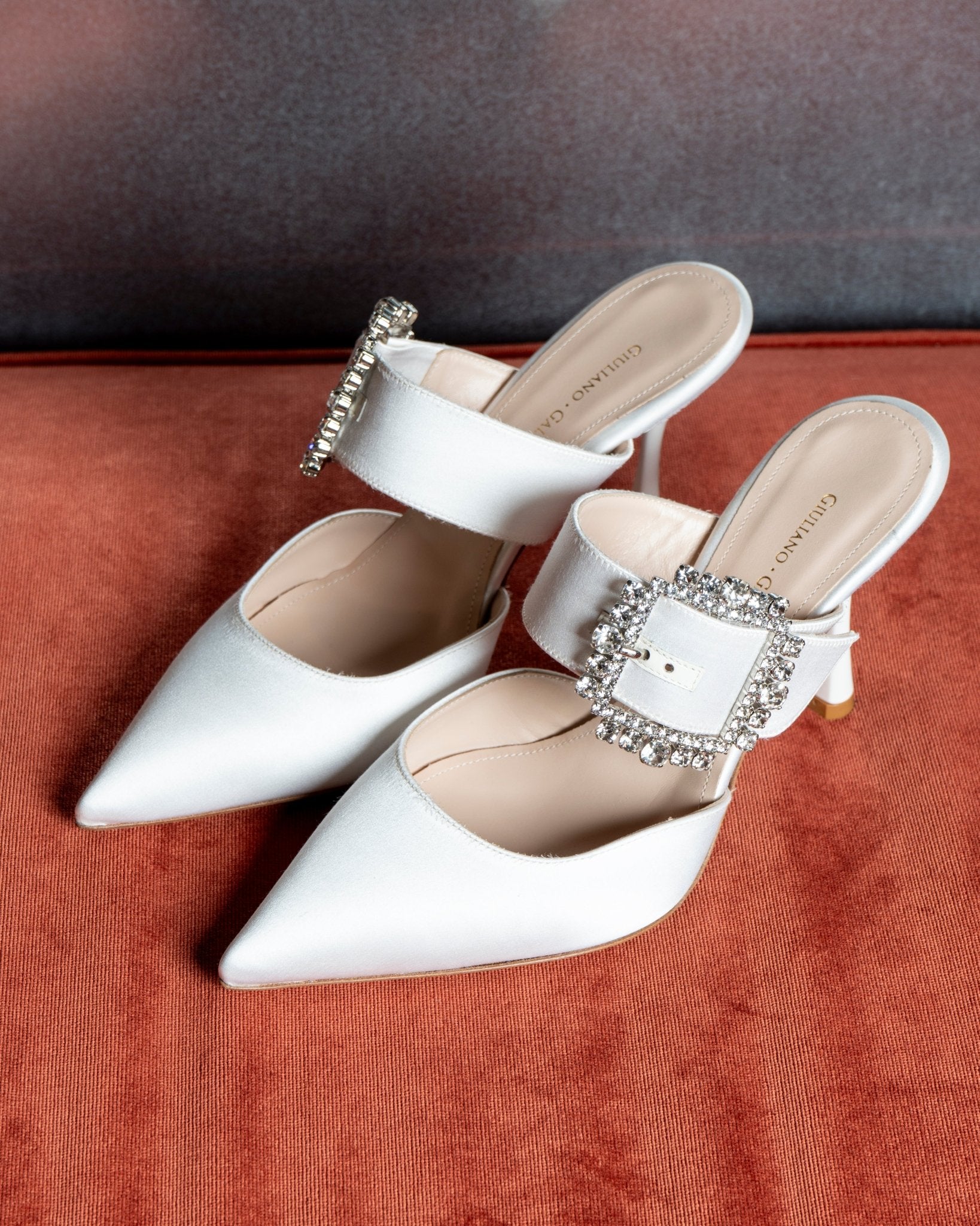 Mules Alena | White - Giuliano Galiano | Handcrafted Luxury Sneakers Made In Italy