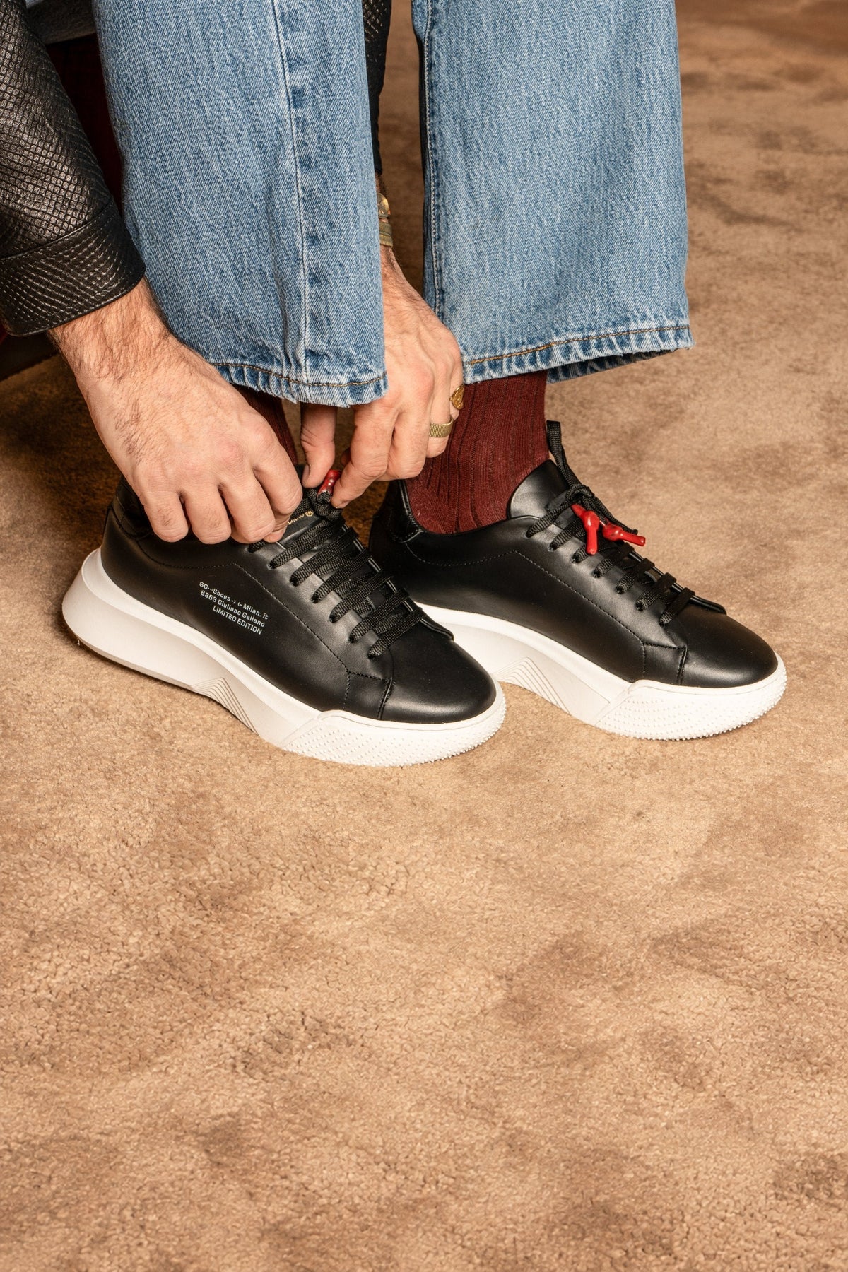 Nemesis Black | Limited for Jason Derulo 6363 - Giuliano Galiano | Handcrafted Luxury Sneakers Made In Italy